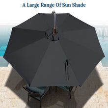 Load image into Gallery viewer, STRONG CAMEL 10' Banana Cantilever Patio Offset Sunshade Hanging Umbrella with Steel Cross Base