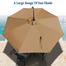 Load image into Gallery viewer, STRONG CAMEL 10' Banana Cantilever Patio Offset Sunshade Hanging Umbrella with Steel Cross Base