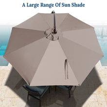 Load image into Gallery viewer, STRONG CAMEL 10' Banana Cantilever Patio Offset Sunshade Hanging Umbrella with Steel Cross Base