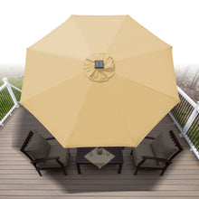 Load image into Gallery viewer, STRONG CAMEL 24 LED Light 9ft Aluminum Patio Solar Umbrella