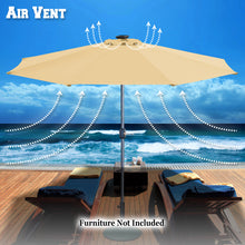 Load image into Gallery viewer, STRONG CAMEL 24 LED Light 9ft Aluminum Patio Solar Umbrella