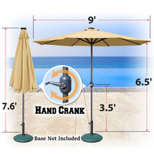 Load image into Gallery viewer, STRONG CAMEL 24 LED Light 9ft Aluminum Patio Solar Umbrella