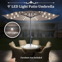 Load image into Gallery viewer, STRONG CAMEL 24 LED Light 9ft Aluminum Patio Solar Umbrella