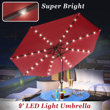 Load image into Gallery viewer, STRONG CAMEL 9' SOLAR 40 LED LIGHTS PATIO UMBRELLA GARDEN OUTDOOR SUNSHADE