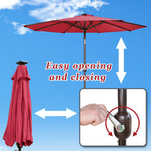 Load image into Gallery viewer, STRONG CAMEL 9' SOLAR 40 LED LIGHTS PATIO UMBRELLA GARDEN OUTDOOR SUNSHADE