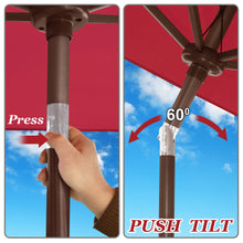 Load image into Gallery viewer, STRONG CAMEL 9' SOLAR 40 LED LIGHTS PATIO UMBRELLA GARDEN OUTDOOR SUNSHADE