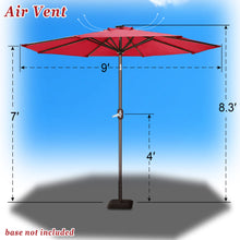 Load image into Gallery viewer, STRONG CAMEL 9' SOLAR 40 LED LIGHTS PATIO UMBRELLA GARDEN OUTDOOR SUNSHADE