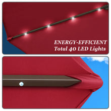 Load image into Gallery viewer, STRONG CAMEL 9' SOLAR 40 LED LIGHTS PATIO UMBRELLA GARDEN OUTDOOR SUNSHADE
