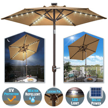 Load image into Gallery viewer, STRONG CAMEL 6.5ft Outdoor Patio Umbrella LED Lighted Tilt Aluminum Garden Market Balcony Sunshade
