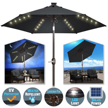 Load image into Gallery viewer, STRONG CAMEL 7.5ft Patio Umbrella LED Lighted Tilt Aluminum Garden Market Balcony Outdoor Sunshade