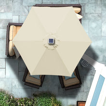 Load image into Gallery viewer, STRONG CAMEL 7.5ft Patio Umbrella LED Lighted Tilt Aluminum Garden Market Balcony Outdoor Sunshade