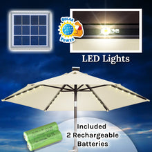 Load image into Gallery viewer, STRONG CAMEL 7.5ft Patio Umbrella LED Lighted Tilt Aluminum Garden Market Balcony Outdoor Sunshade