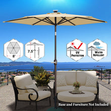 Load image into Gallery viewer, STRONG CAMEL 8' Patio Umbrella Outdoor Sunshade LED Lighted Tilt Aluminum Garden Market Balcony