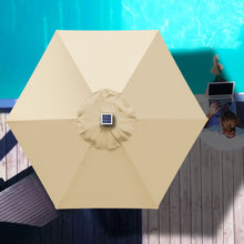 Load image into Gallery viewer, STRONG CAMEL 8' Patio Umbrella Outdoor Sunshade LED Lighted Tilt Aluminum Garden Market Balcony