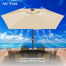Load image into Gallery viewer, STRONG CAMEL 8' Patio Umbrella Outdoor Sunshade LED Lighted Tilt Aluminum Garden Market Balcony