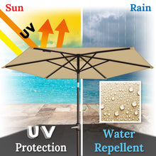 Load image into Gallery viewer, STRONG CAMEL 8' Patio Umbrella Outdoor Sunshade LED Lighted Tilt Aluminum Garden Market Balcony