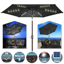 Load image into Gallery viewer, STRONG CAMEL 8' Patio Umbrella Outdoor Sunshade LED Lighted Tilt Aluminum Garden Market Balcony