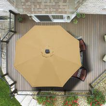 Load image into Gallery viewer, STRONG CAMEL 9ft 40 LED Light Solar Lighted Patio Umbrella Market with Tilt and Crank Parasol