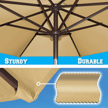 Load image into Gallery viewer, STRONG CAMEL 9ft 40 LED Light Solar Lighted Patio Umbrella Market with Tilt and Crank Parasol