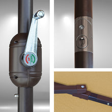 Load image into Gallery viewer, STRONG CAMEL 9ft 40 LED Light Solar Lighted Patio Umbrella Market with Tilt and Crank Parasol