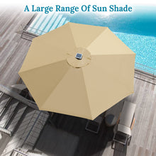 Load image into Gallery viewer, STRONG CAMEL 10' Patio Umbrella LED Lighted Tilt Aluminum Garden Market Balcony Outdoor Sunshade