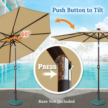Load image into Gallery viewer, STRONG CAMEL 10' Patio Umbrella LED Lighted Tilt Aluminum Garden Market Balcony Outdoor Sunshade