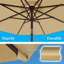 Load image into Gallery viewer, STRONG CAMEL 10' Patio Umbrella LED Lighted Tilt Aluminum Garden Market Balcony Outdoor Sunshade