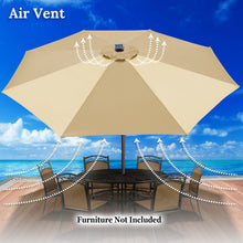 Load image into Gallery viewer, STRONG CAMEL 10' Patio Umbrella LED Lighted Tilt Aluminum Garden Market Balcony Outdoor Sunshade