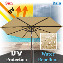 Load image into Gallery viewer, STRONG CAMEL 10' Patio Umbrella LED Lighted Tilt Aluminum Garden Market Balcony Outdoor Sunshade