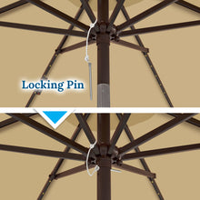 Load image into Gallery viewer, STRONG CAMEL 10' Patio Umbrella LED Lighted Tilt Aluminum Garden Market Balcony Outdoor Sunshade