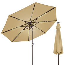 Load image into Gallery viewer, STRONG CAMEL 10' Patio Umbrella LED Lighted Tilt Aluminum Garden Market Balcony Outdoor Sunshade