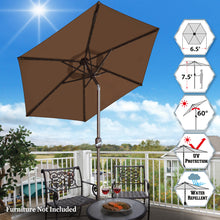 Load image into Gallery viewer, STRONG CAMEL 6.5ft Outdoor Patio Umbrella LED Lighted Tilt Aluminum Garden Market Balcony Sunshade