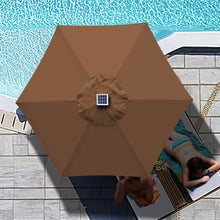 Load image into Gallery viewer, STRONG CAMEL 6.5ft Outdoor Patio Umbrella LED Lighted Tilt Aluminum Garden Market Balcony Sunshade