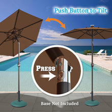 Load image into Gallery viewer, STRONG CAMEL 6.5ft Outdoor Patio Umbrella LED Lighted Tilt Aluminum Garden Market Balcony Sunshade