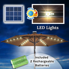 Load image into Gallery viewer, STRONG CAMEL 6.5ft Outdoor Patio Umbrella LED Lighted Tilt Aluminum Garden Market Balcony Sunshade