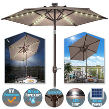 Load image into Gallery viewer, STRONG CAMEL 6.5ft Outdoor Patio Umbrella LED Lighted Tilt Aluminum Garden Market Balcony Sunshade