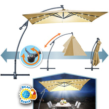 Load image into Gallery viewer, STRONG CAMEL 8.2ft Square LED Cantilever Hanging Umbrella  Sunshade Outdoor