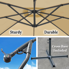 Load image into Gallery viewer, STRONG CAMEL 8.2ft Square LED Cantilever Hanging Umbrella  Sunshade Outdoor