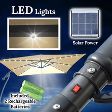 Load image into Gallery viewer, STRONG CAMEL 8.2ft Square LED Cantilever Hanging Umbrella  Sunshade Outdoor