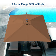 Load image into Gallery viewer, STRONG CAMEL 8.2ft Square LED Cantilever Hanging Umbrella  Sunshade Outdoor