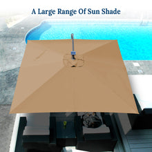Load image into Gallery viewer, STRONG CAMEL 8.2ft Square LED Cantilever Hanging Umbrella  Sunshade Outdoor