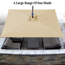 Load image into Gallery viewer, STRONG CAMEL 10'x6.5' Outdoor Hanging Offset Patio Umbrella Banana Umbrella LED Lighting