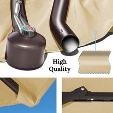 Load image into Gallery viewer, STRONG CAMEL 10'x6.5' Outdoor Hanging Offset Patio Umbrella Banana Umbrella LED Lighting