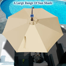 Load image into Gallery viewer, STRONG CAMEL 10ft LED Cantilever Offset Patio Umbrella Outdoor Solar Lighted Hanging Umbrella