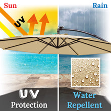 Load image into Gallery viewer, STRONG CAMEL 10ft LED Cantilever Offset Patio Umbrella Outdoor Solar Lighted Hanging Umbrella