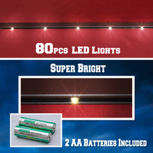 Load image into Gallery viewer, STRONG CAMEL Outdoor Battery Powered 80LED 9ft Patio Umbrella Tilt Sunshade