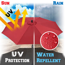 Load image into Gallery viewer, STRONG CAMEL Outdoor Battery Powered 80LED 9ft Patio Umbrella Tilt Sunshade