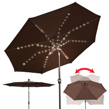 Load image into Gallery viewer, STRONG CAMEL Outdoor Battery Powered 80LED 9ft Patio Umbrella Tilt Sunshade