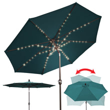 Load image into Gallery viewer, STRONG CAMEL Outdoor Battery Powered 80LED 9ft Patio Umbrella Tilt Sunshade
