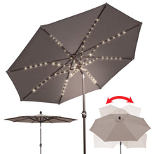 Load image into Gallery viewer, STRONG CAMEL Outdoor Battery Powered 80LED 9ft Patio Umbrella Tilt Sunshade
